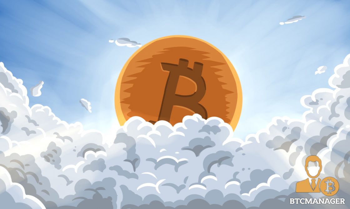 BTC Emerging from the Clouds in Heaven